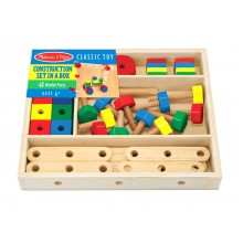 Деревянный строительный конструктор в коробке Melissa & Doug