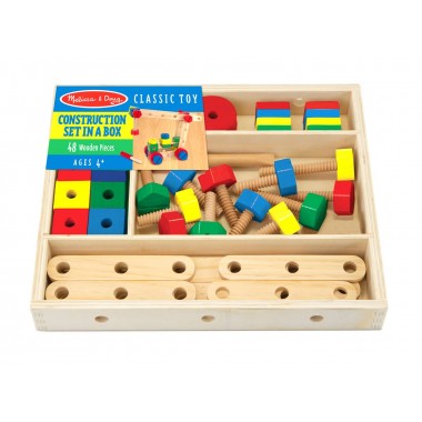 Деревянный строительный конструктор в коробке Melissa & Doug