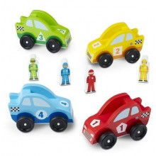 Деревянный набор Гоночные автомобили Melissa & Doug