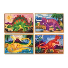 Динозавры Набор из 4 пазлов Melissa & Doug
