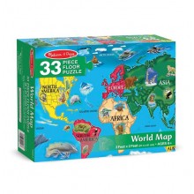 Напольный пазл Карта мира 33 эл Melissa & Doug