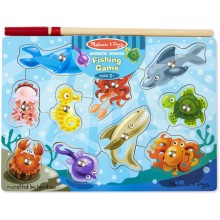 Магнитный пазл Рыбалка 11 элементов деревянный Melissa & Doug MD13778