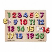 Звуковой пазл Испанские цифры 27 эл Melissa&Doug
