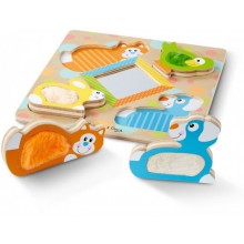 Зеркальный формовой пазл с пушистыми домашними животными Melissa&Doug