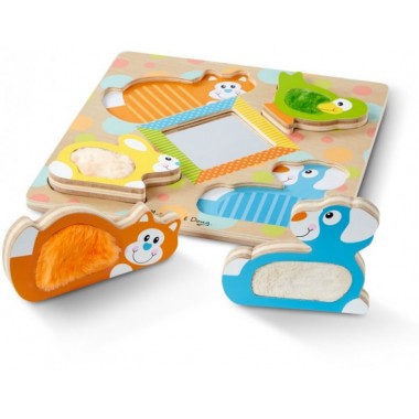 Зеркальный формовой пазл с пушистыми домашними животными Melissa&Doug
