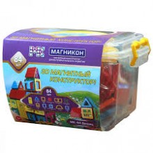 3D магнитный конструктор 84 детали Магникон