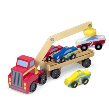 Магнитный деревянный автопогрузчик Melissa & Doug