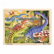 Деревянные пазлы в рамке Динозавры 24 элемента Melissa & Doug