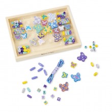 Большой набор деревянных бусин Бабочки Melissa & Doug 120 штук MD14179