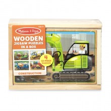 Набор из 4 пазлов Строительные машины Melissa & Doug 48 элементов, в коробке MD3792