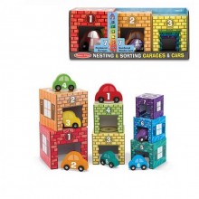 Набор блоков кубов Автомобили и гаражи Melissa & Doug MD12435