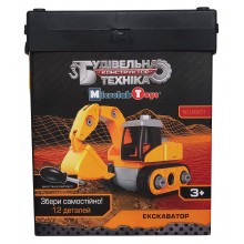 Конструктор Будівельна техніка – Екскаватор 12 деталей Microlab Toys