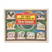Мои первые штампы Животные фермы 8 штук Melissa&Doug