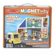Игровой магнитный набор Magnetivity Magnetic Building Play Set - Pizza & Ice Cream Shop Магазин пиццы и мороженого Melissa & Doug MD30658