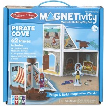 Игровой магнитный набор Magnetivity Magnetic Tiles Building Play Set – Pirate Cove Пиратская бухта Melissa & Doug MD30664