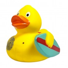 Коллекционная игрушка Утка резиновая Серфингист FunnyDucks Melissa & Doug желтый (1335)