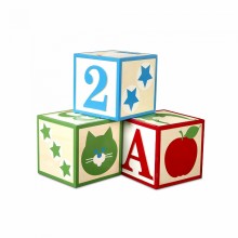 Набор из 3-х больших деревянных кубиков Jumbo Wooden ABC-123 Blocks Classic Melissa & Doug