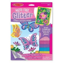Набор для творчества с блестящими наклейками Цветы и бабочки Flower & Butterfly Scenes Melissa & Doug