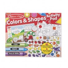 Альбом раскрасок с наклейками Цвета и фигуры Colors & Shapes Activity Pad Melissa & Doug