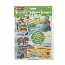 Переводные наклейки Джунгли и Саванна Transfer Sticker Scenes Jungle and Savanna Melissa & Doug
