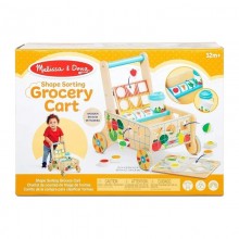 Деревянная продуктовая развивающая тележка Melissa & Doug разноцветный (16 предметов/дерево) (MD30732)