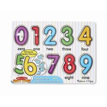 Деревянный формовой пазл Загляни под число See-Inside Numbers Peg Melissa & Doug