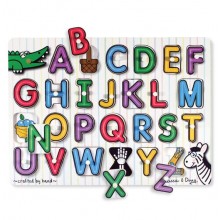 Деревянная рамка-вкладыш Английский алфавит See-Inside Alphabet Melissa & Doug Деревянная рамка-вкладыш Английский алфавит See-Inside Alphabet Melissa & Doug
