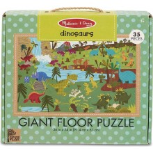 Гигантская головоломка-пазл Natural Play Giant Floor Puzzle: Dinosaurs (35 Pieces) Динозавры 35 элементов Melissa & Doug MD31370