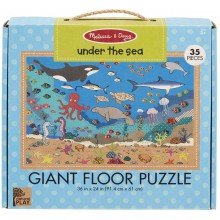 Гигантская головоломка-пазл Natural Play Giant Floor Puzzle: Under the Sea (35 Pieces) Под морем 35 элементов Melissa & Doug MD31376