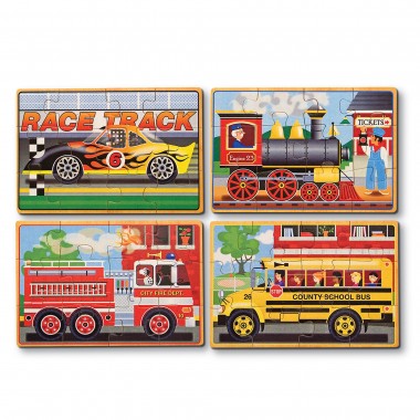 Набор из 4 пазлов Машинки Melissa & Doug MD3794