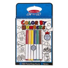 Цветная раскраска по номерам Голубая Color by Numbers Blue Melissa & Doug