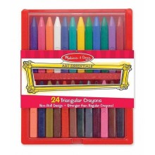 Набор полимерных мелков 24 шт Triangular Crayon Set Melissa & Doug