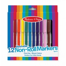 Набор фломастеров 12 шт Non-Roll Markers Melissa & Doug