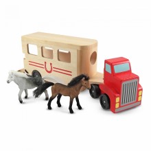 Игрушечный автомобиль-прицеп для лошадей Melissa & Doug